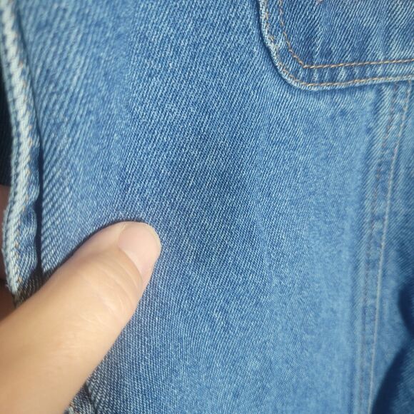 White Mountain Traders Denim Chore Coat Women's 6X Blue Embroidered Cotton READ - Picture 10 of 11